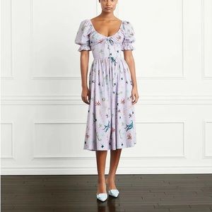 Hill House Ophelia Sea Creatures Midi Nap Dress Purple